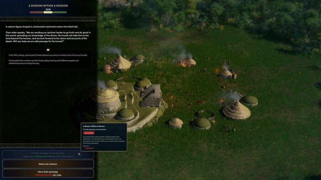 A screenshot of Ara: History Untold's tribe quest screen